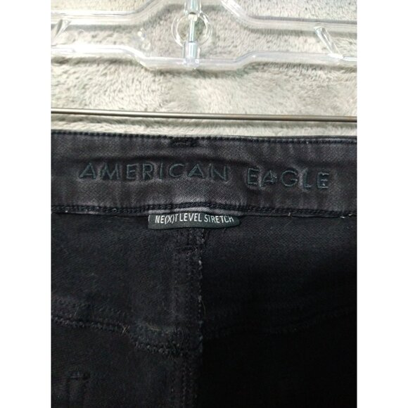 American Eagle Jeans Womens 14 Black Next Level Stretch Curvy Hi Rise Jegging - Picture 7 of 10
